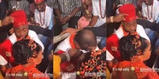 After nearly ten years of courtship, Davido finally marries Chioma, bringing tears to his eyes.