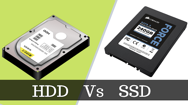 Distinguishing between solid state drives (SSD) and hard disc drives (HDD).