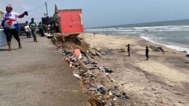 Ursula urgently requests a sea defence wall from the government to protect the people of Dansoman from the impact of tidal waves.